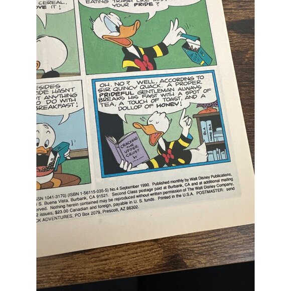 Walt Disneys Donald Duck Adventures Comic Issue #4 September 1990 Bagged Boarded - Picture 6 of 6